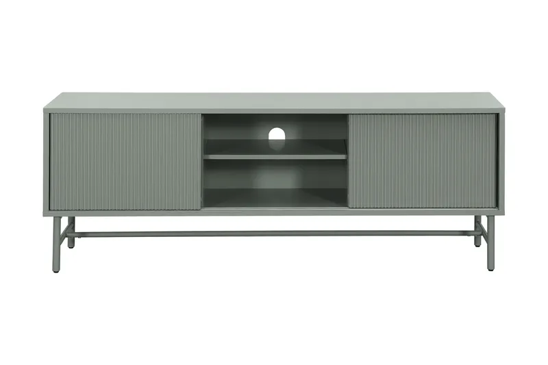 Matterhorn Smal tv-bänk med förvaring 40 cm djup 157 cm bred 58 cm hög - Grön - Möbler - Tv möbel & mediamöbel - TV bänk & mediabänk