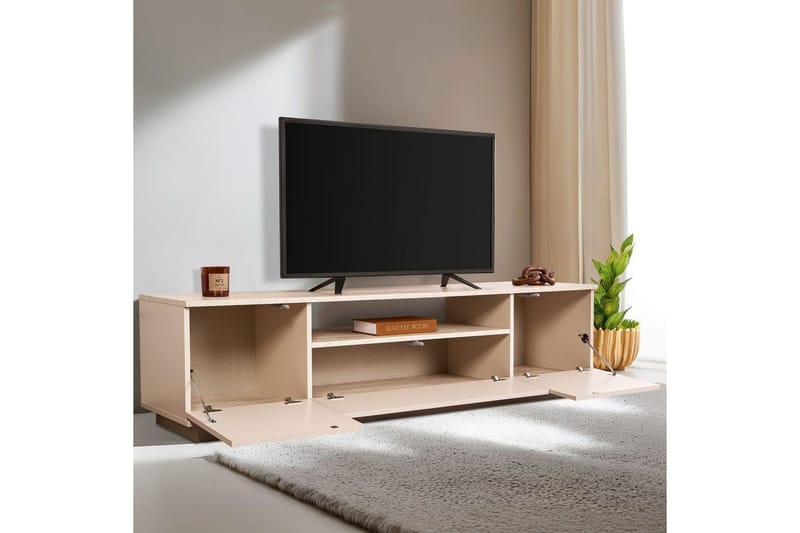 Meni Tv-bänk 180 cm - Mörkbrun/Taupe - Möbler - Tv möbel & mediamöbel - TV bänk & mediabänk