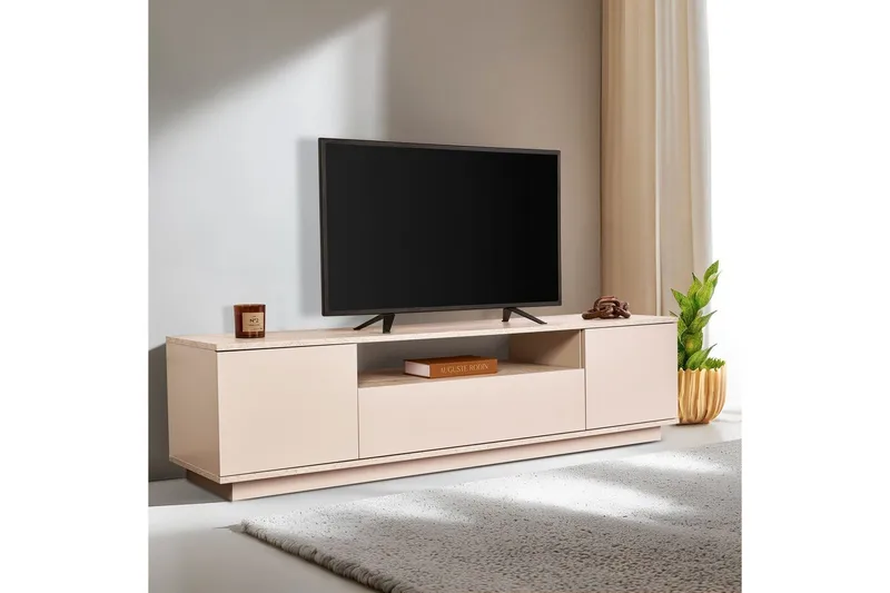 Meni Tv-bänk 180 cm - Mörkbrun/Taupe - Möbler - Tv möbel & mediamöbel - TV bänk & mediabänk