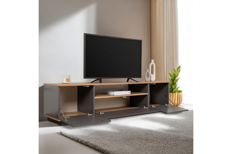 Meni Tv-bänk 180 cm - Natur/Antracit - Möbler - Tv möbel & mediamöbel - TV bänk & mediabänk