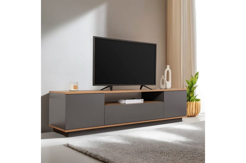 Meni Tv-bänk 180 cm - Natur/Antracit - Möbler - Tv möbel & mediamöbel - TV bänk & mediabänk