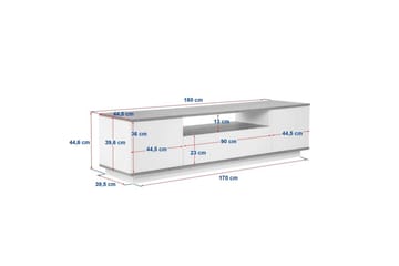 Meni Tv-bänk 180 cm - Natur/Antracit - Möbler - Tv möbel & mediamöbel - TV bänk & mediabänk