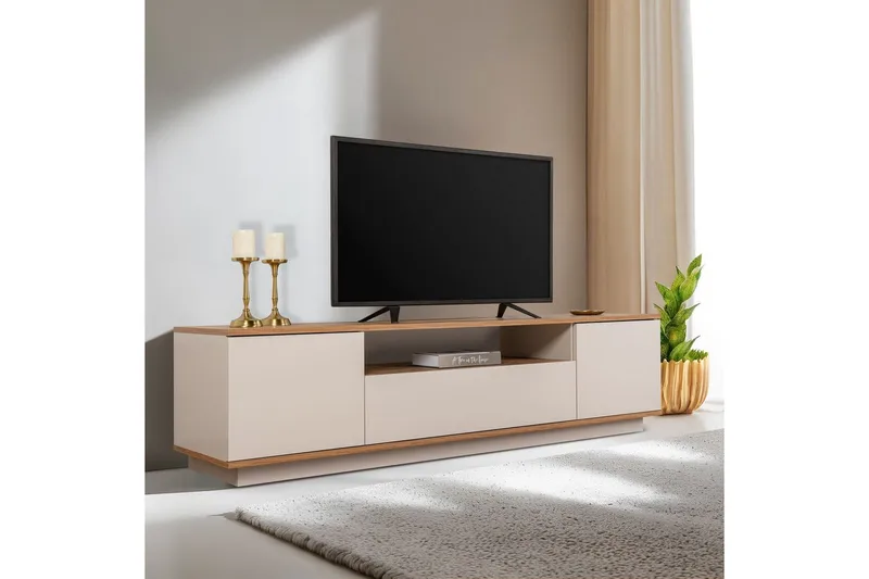 Meni Tv-bänk 180 cm - Natur/Gul - Möbler - Tv möbel & mediamöbel - TV bänk & mediabänk