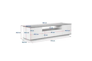 Meni Tv-bänk 180 cm - Natur/Gul - Möbler - Tv möbel & mediamöbel - TV bänk & mediabänk