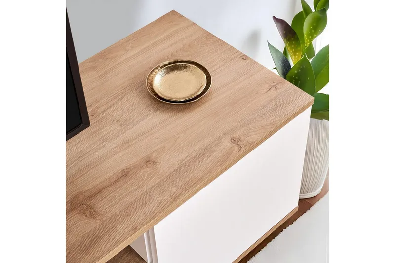 Meni Tv-bänk 180 cm - Natur/Vit - Möbler - Tv möbel & mediamöbel - TV bänk & mediabänk