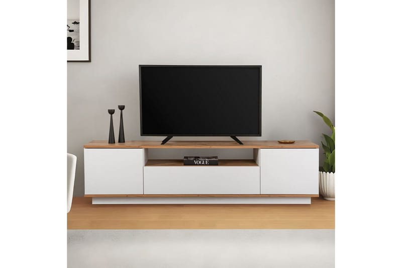 Meni Tv-bänk 180 cm - Natur/Vit - Möbler - Tv möbel & mediamöbel - TV bänk & mediabänk