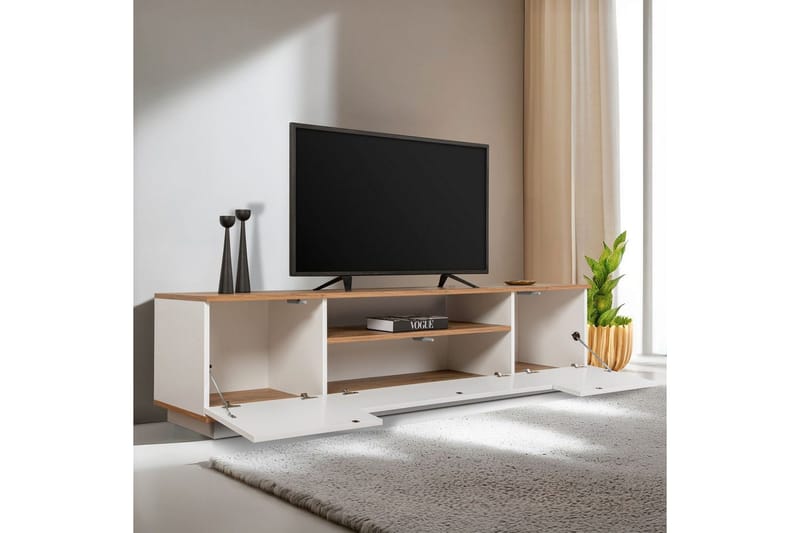 Meni Tv-bänk 180 cm - Natur/Vit - Möbler - Tv möbel & mediamöbel - TV bänk & mediabänk