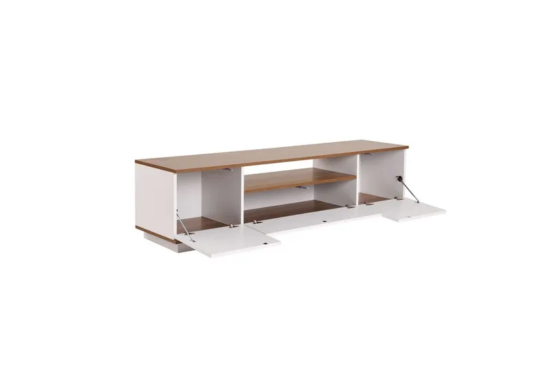 Meni Tv-bänk 180 cm - Vit/Brun - Möbler - Tv möbel & mediamöbel - TV bänk & mediabänk