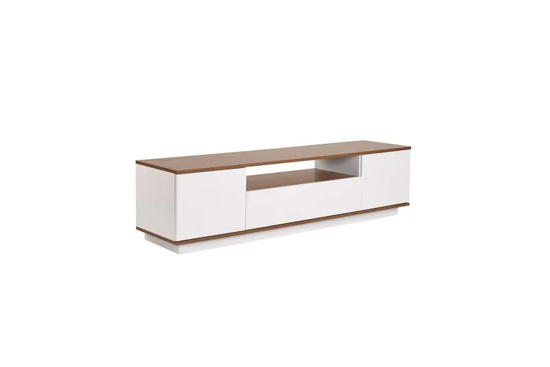 Meni Tv-bänk 180 cm, Vit/Brun