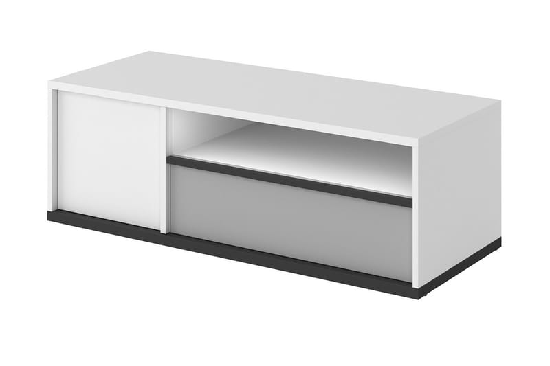 Metropolitan Tv-bänk 120x50 cm - Vit/Ljusgrå/Svart - Möbler - Tv möbel & mediamöbel - TV bänk & mediabänk