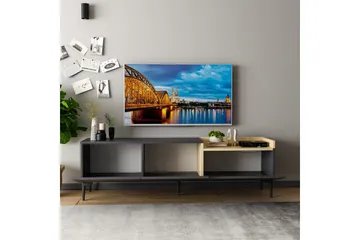 Mijara Tv-bänk 160x37 cm Svart - Hanah Home - Möbler - Tv möbel & mediamöbel - TV bänk & mediabänk