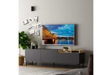 Mijara Tv-bänk 160x37 cm Svart - Hanah Home - Möbler - Tv möbel & mediamöbel - TV bänk & mediabänk