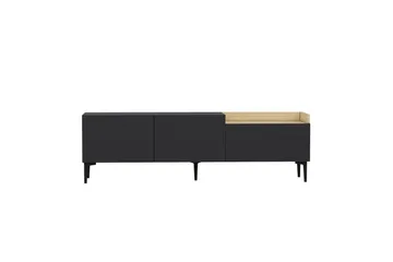 Mijara Tv-bänk 160x37 cm Svart - Hanah Home - Möbler - Tv möbel & mediamöbel - TV bänk & mediabänk