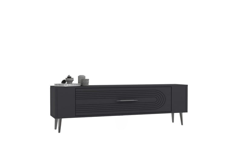 Mirel Tv-bänk 120 cm - Antracit/Silver - Möbler - Tv möbel & mediamöbel - TV bänk & mediabänk