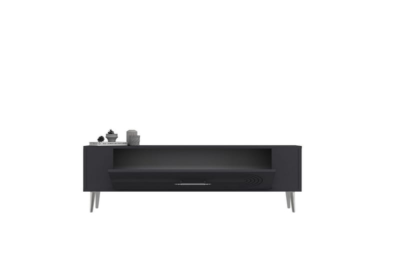 Mirel Tv-bänk 120 cm - Antracit/Silver - Möbler - Tv möbel & mediamöbel - TV bänk & mediabänk