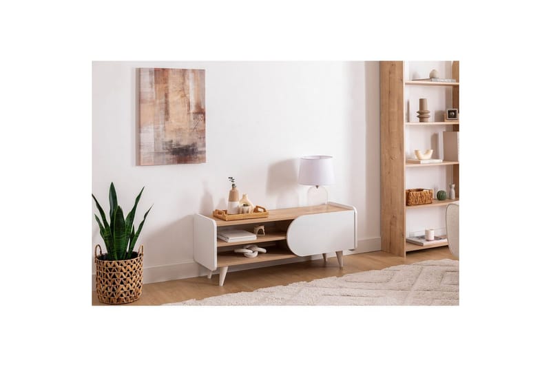 Mirra Tv-bänk 120 cm - Blå/Vit - Möbler - Tv möbel & mediamöbel - TV bänk & mediabänk