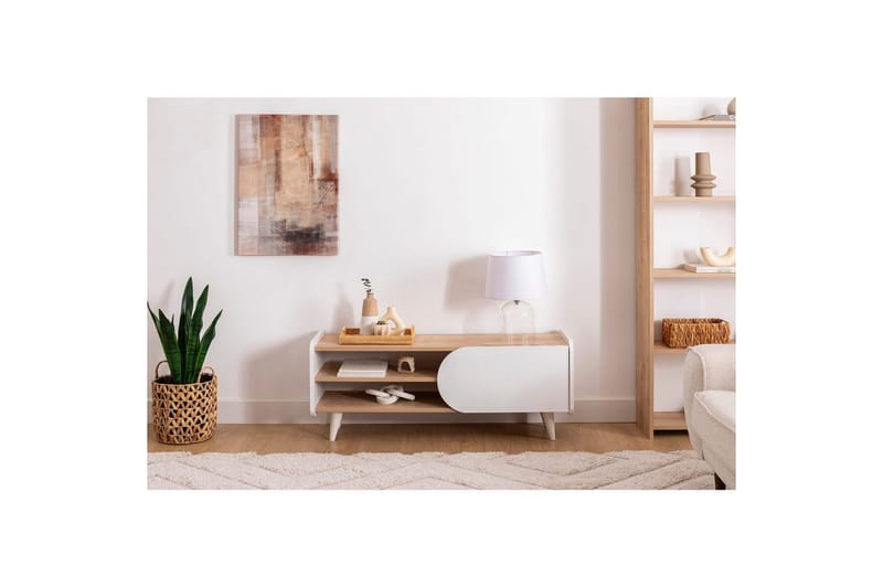 Mirra Tv-bänk 120 cm - Blå/Vit - Möbler - Tv möbel & mediamöbel - TV bänk & mediabänk