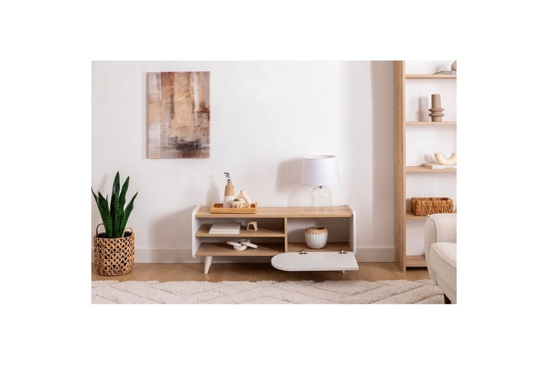 Mirra Tv-bänk 120 cm - Blå/Vit - Möbler - Tv möbel & mediamöbel - TV bänk & mediabänk