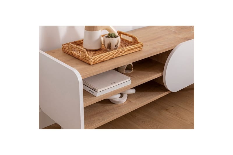 Mirra Tv-bänk 120 cm - Blå/Vit - Möbler - Tv möbel & mediamöbel - TV bänk & mediabänk