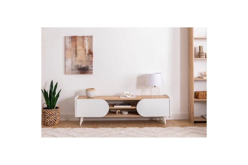 Mirra Tv-bänk 160 cm - Blå/Vit - Möbler - Tv möbel & mediamöbel - TV bänk & mediabänk