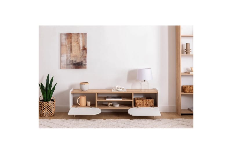 Mirra Tv-bänk 160 cm - Blå/Vit - Möbler - Tv möbel & mediamöbel - TV bänk & mediabänk