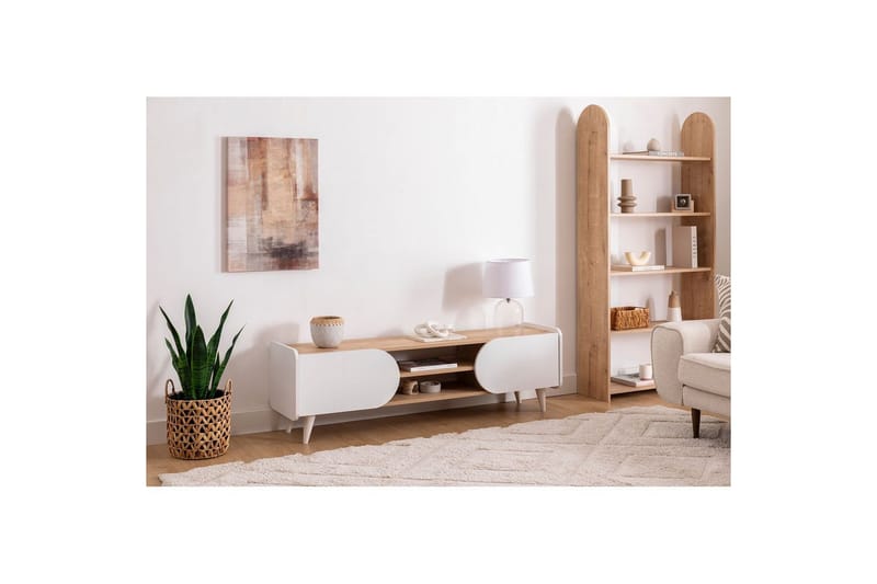 Mirra Tv-bänk 160 cm - Blå/Vit - Möbler - Tv möbel & mediamöbel - TV bänk & mediabänk