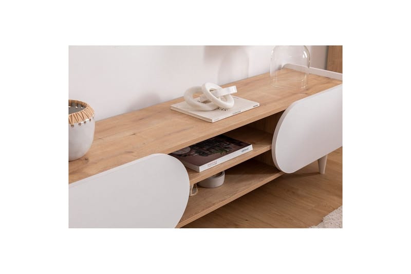 Mirra Tv-bänk 160 cm - Blå/Vit - Möbler - Tv möbel & mediamöbel - TV bänk & mediabänk