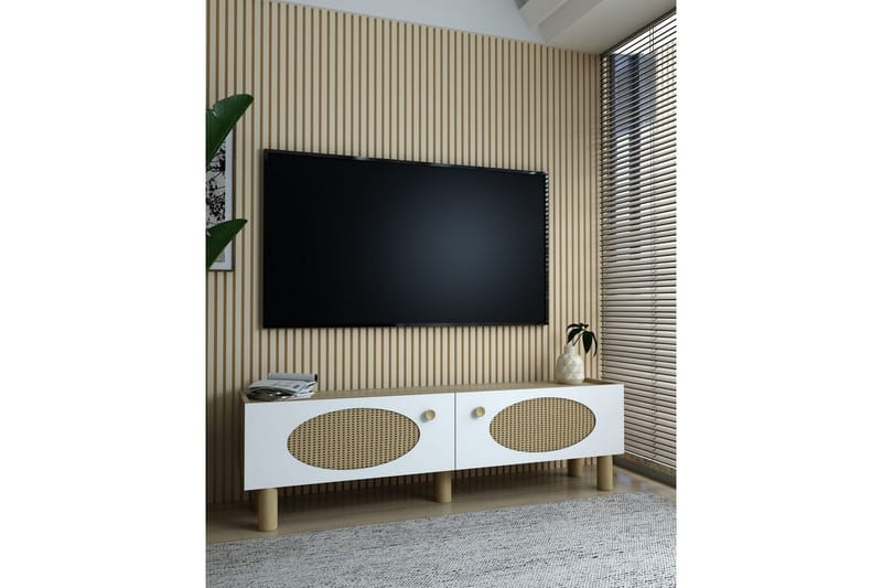 Mittopuri Tv-bänk 153,6 cm - Taupe - Möbler - Tv möbel & mediamöbel - TV bänk & mediabänk
