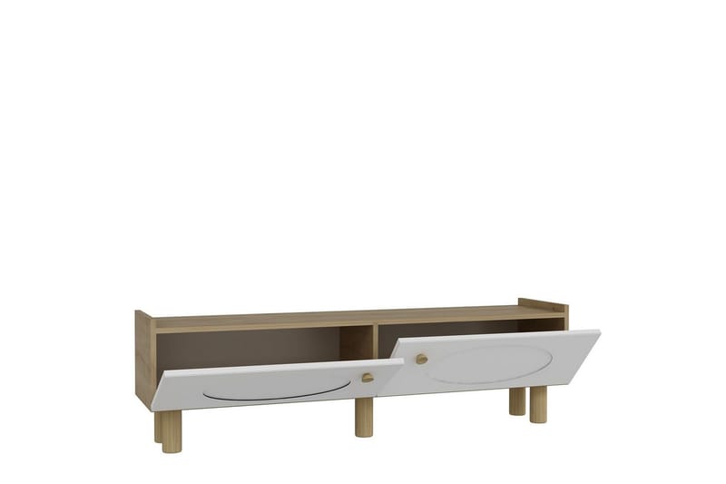Mittopuri Tv-bänk 153,6 cm - Taupe/Vit - Möbler - Tv möbel & mediamöbel - TV bänk & mediabänk