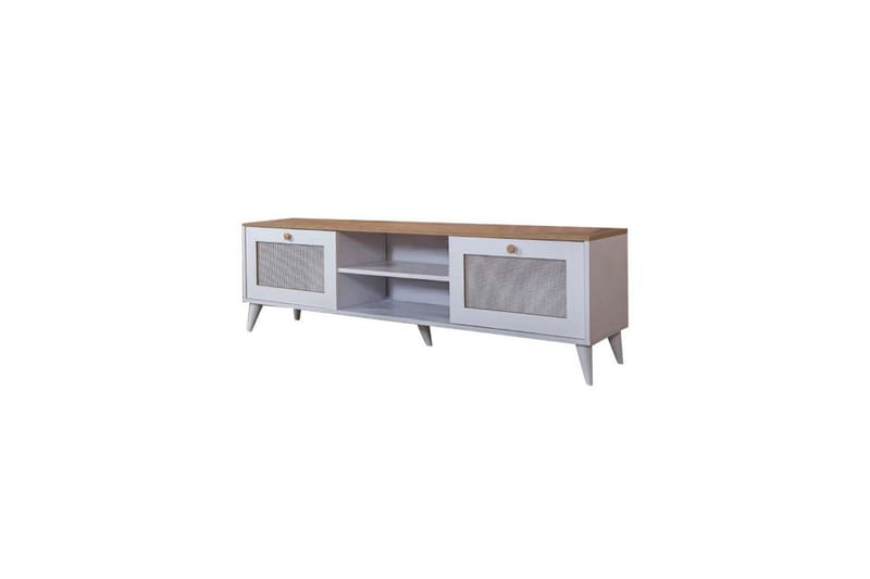 Mjudi Tv-bänk 55 cm - Ljusbrun/Vit - Möbler - Tv möbel & mediamöbel - TV bänk & mediabänk