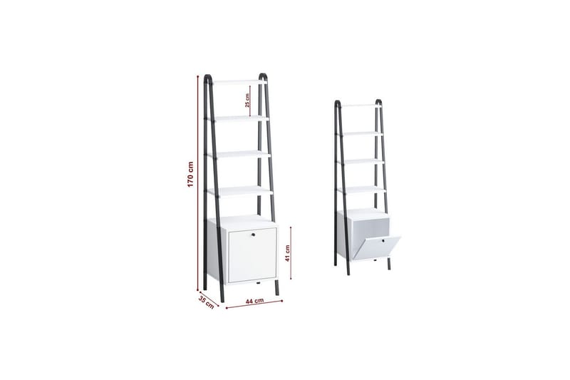 Mojon Bokhylla 44 cm - Svart/Vit - Förvaring - Hylla - Bokhylla