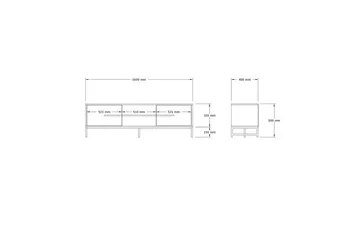 Mono Golvstående TV-bänk 160 cm med Förvaring i Ek - Beige - Möbler - Tv möbel & mediamöbel - TV bänk & mediabänk