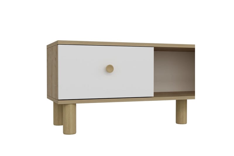 Mono Tv-bänk 150 cm - Rödfärgat trä/Vit - Möbler - Tv möbel & mediamöbel - TV bänk & mediabänk