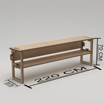 Mopira TV-bänk 220 cm - Naturträ - Möbler - Tv möbel & mediamöbel - TV bänk & mediabänk