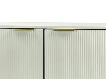 Morela TV-bänk 150 cm - Vit med guldfärgade detaljer - Möbler - Tv möbel & mediamöbel - TV bänk & mediabänk