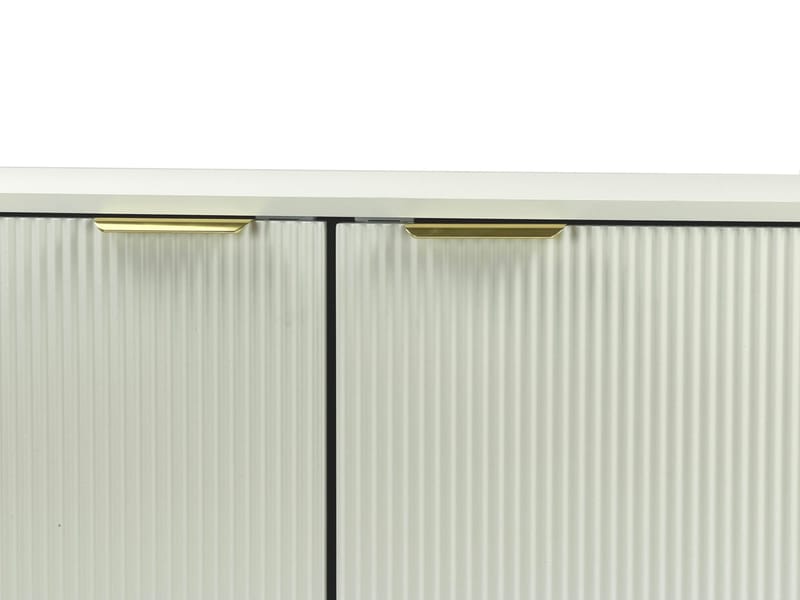Morela TV-bänk 150 cm - Vit med guldfärgade detaljer - Möbler - Tv möbel & mediamöbel - TV bänk & mediabänk