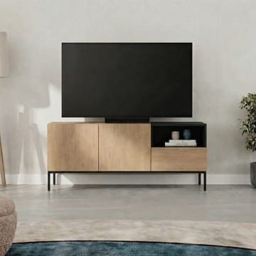 Morlen Tv-Bänk 140 cm - Naturlig ek, Wood Black, svart - Möbler - Tv möbel & mediamöbel - TV bänk & mediabänk