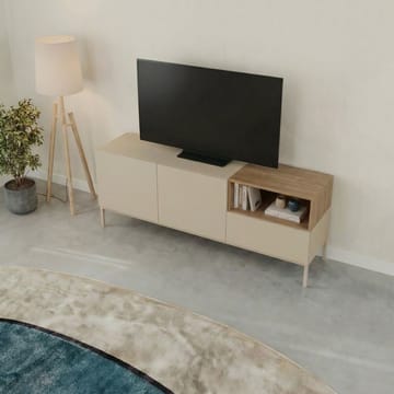 Morlen Tv-Bänk 140 cm - Santstone och naturlig ek - Möbler - Tv möbel & mediamöbel - TV bänk & mediabänk