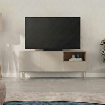 Morlen Tv-Bänk 140 cm - Santstone och naturlig ek - Möbler - Tv möbel & mediamöbel - TV bänk & mediabänk