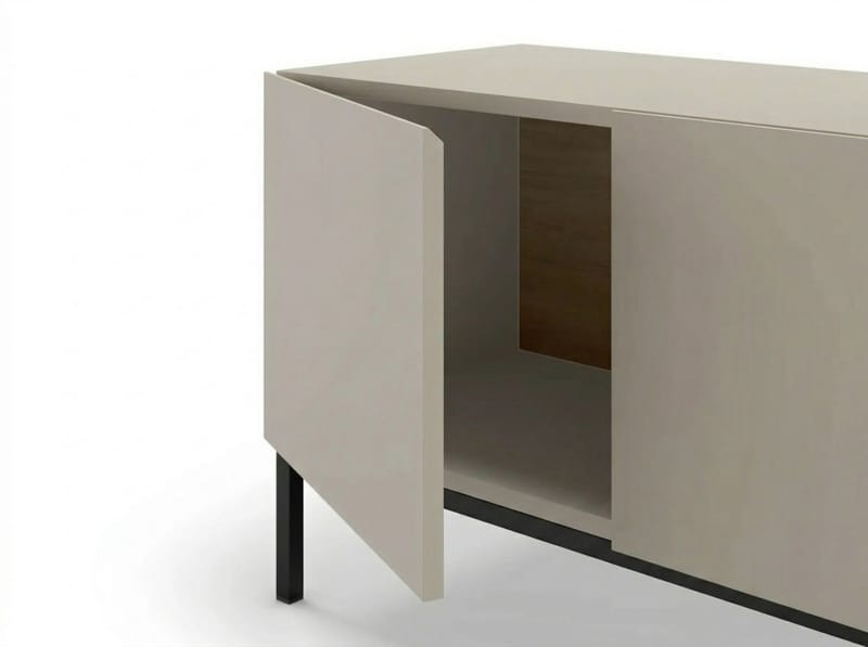 Morlen TV-bänk 180x55x41,8 cm - sandsten, naturlig ek och svart - Möbler - Tv möbel & mediamöbel - TV bänk & mediabänk