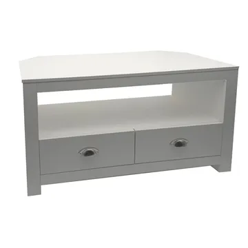 Morova TV-bänk 85 cm - Vit och silver - Möbler - Tv möbel & mediamöbel - TV bänk & mediabänk