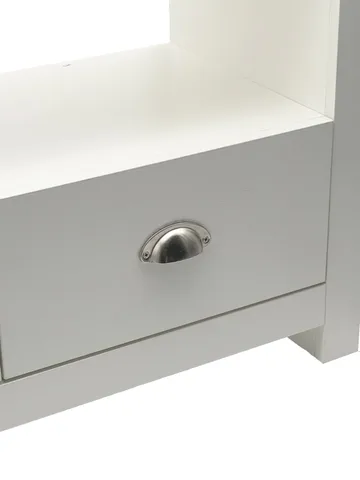 Morova TV-bänk 85 cm - Vit och silver - Möbler - Tv möbel & mediamöbel - TV bänk & mediabänk