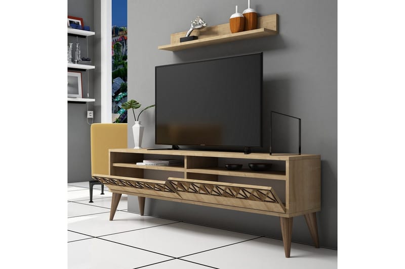 Muennink TV-Möbelset 150 cm - Brun/Ek - TV-möbelset