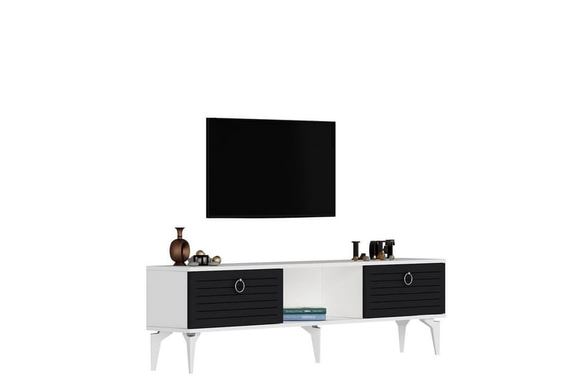 Mula Tv-bänk 150 cm - Vit/Antracit - Möbler - Tv möbel & mediamöbel - TV bänk & mediabänk