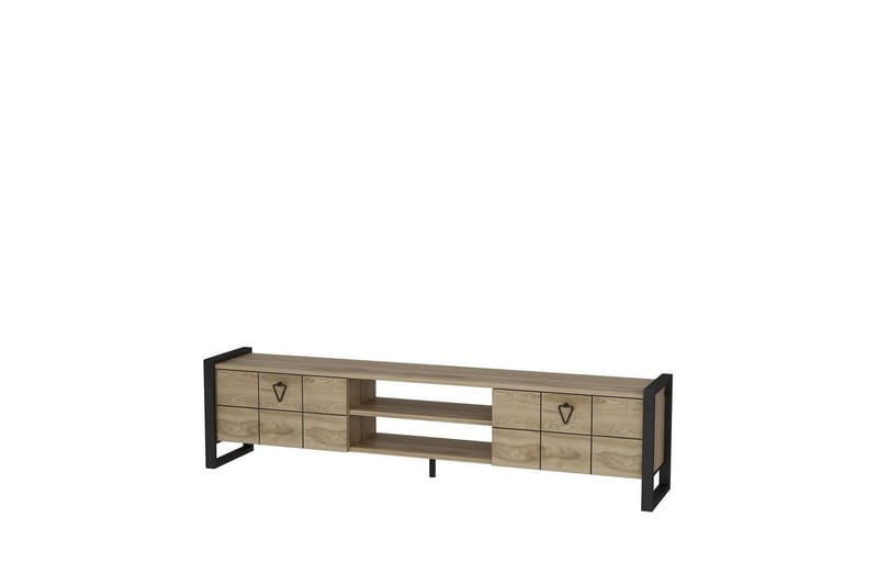 Munetaka Tv-bänk 184 cm, Ek/Svart