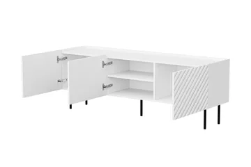 Munkedal Golvstående Tv-bänk 166 cm med Förvaring i Målat Trä - Beige - Möbler - Tv möbel & mediamöbel - TV bänk & mediabänk