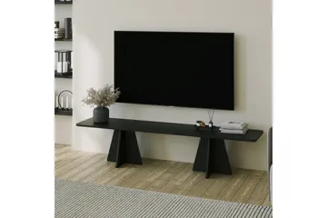 Munne Golvstående Rektangulär TV Bänk 180 cm i Målat Trä - Svart - Möbler - Tv möbel & mediamöbel - TV bänk & mediabänk