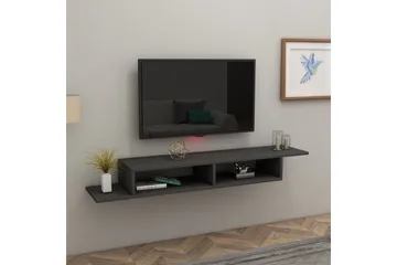 Muson Vägghängd Tv Bänk 120 cm med Förvaring i Målat Trä - Antracit - Möbler - Tv möbel & mediamöbel - TV bänk & mediabänk