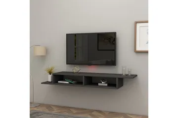 Muson Vägghängd Tv Bänk 120 cm med Förvaring i Målat Trä - Antracit - Möbler - Tv möbel & mediamöbel - TV bänk & mediabänk