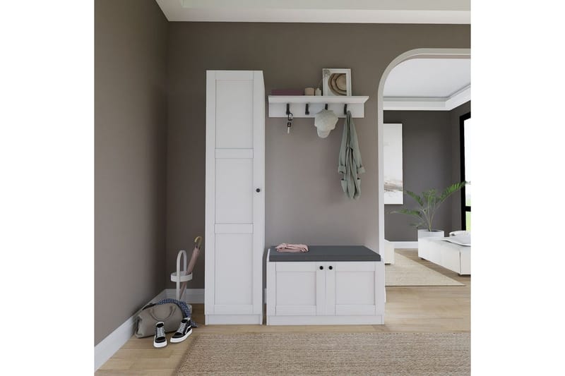 Nagouri Tv-möbelset 130x35 cm - Vit - Möbler - Tv möbel & mediamöbel - TV-möbelset